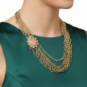 Pink Jewel Costume Necklace